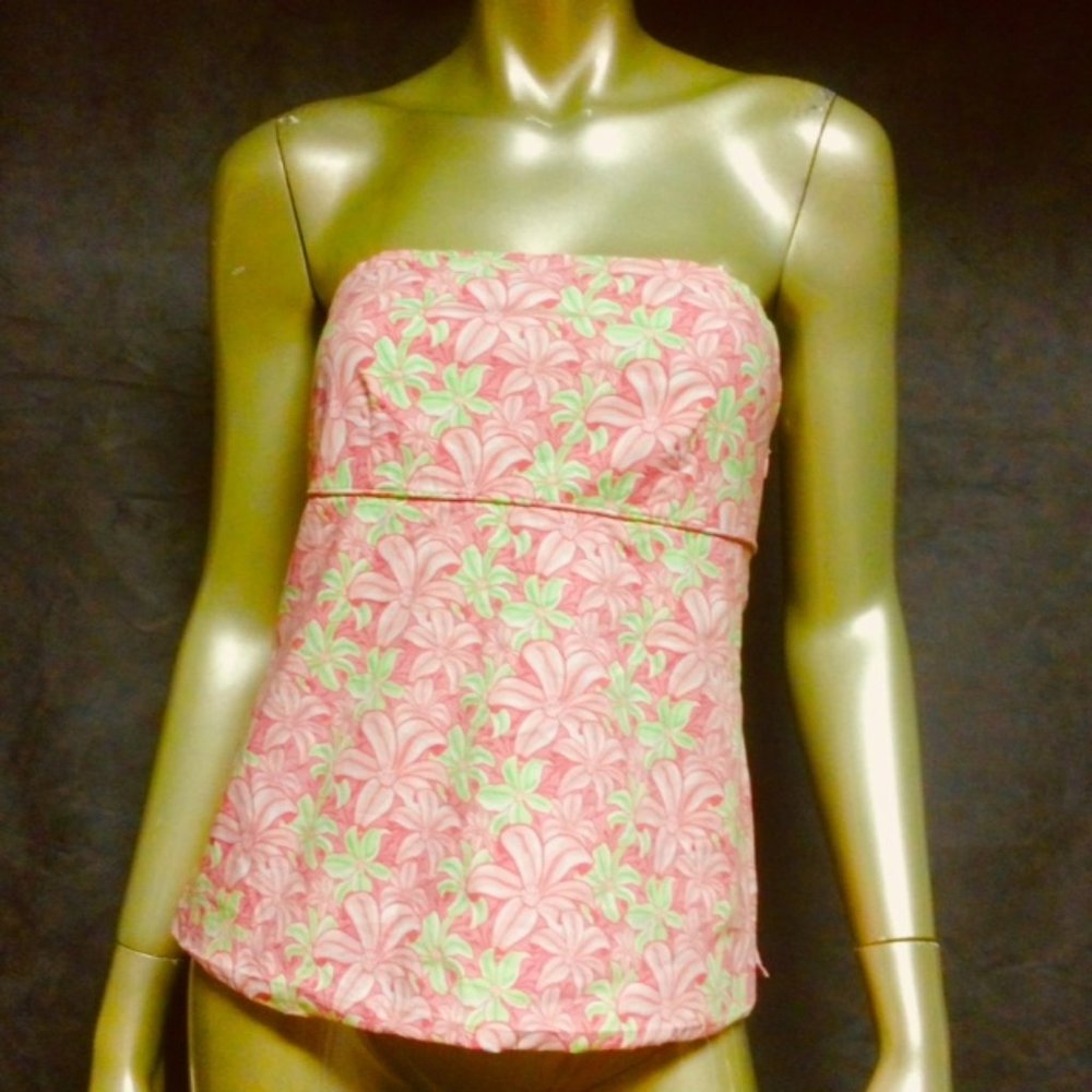 Vineyard Vines Floral Halter Strapless Top